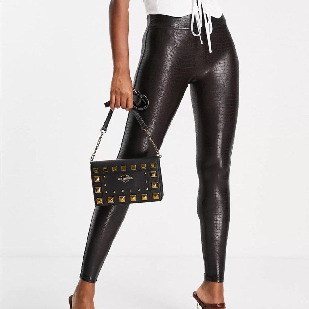 Spanx croc leather leggings